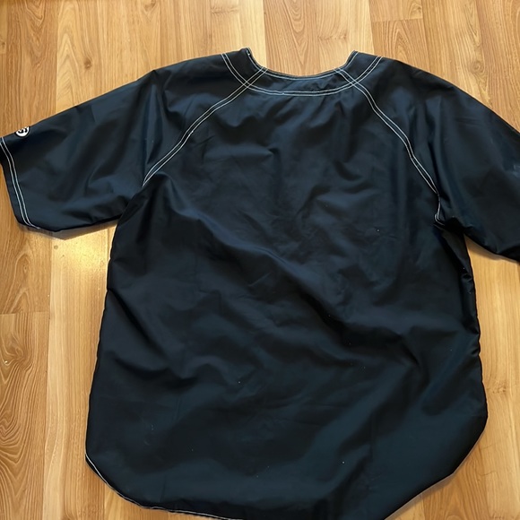 MEN'S BUTTON DOWN SURFSTYLE SHORT SLEEVE SHIRT MED/LARGE Black  100% polyester - Picture 5 of 5